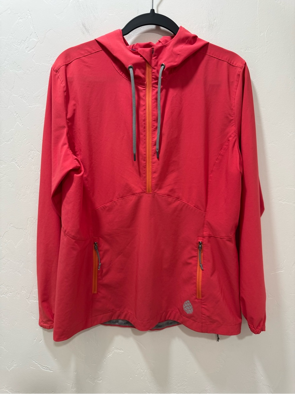 Stio Coral Pink 1/2 Zip Pullover Hooded Jacket Women's Large Windbreaker Outdoor